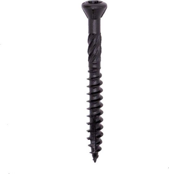 Woodies Ultimate Blackline Potdekselschoef RVS 410 Shield - Zwart - 5.0x50/30mm (200st)