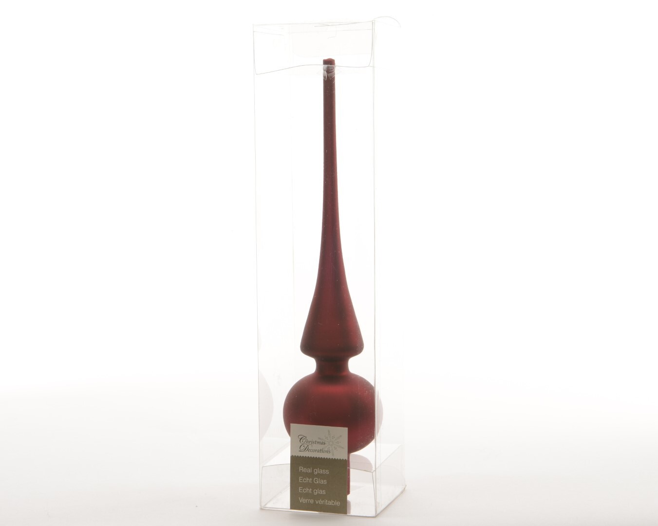 Decoris Piek Glas Mat (26cm) Ox Blood