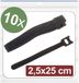 Quadrios 24CA316 Klittenband kabelbinder 250 mm x 25 mm Zwart 10 stuk(s)