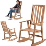 KADAX Houten schommelstoel gouden eik K12308