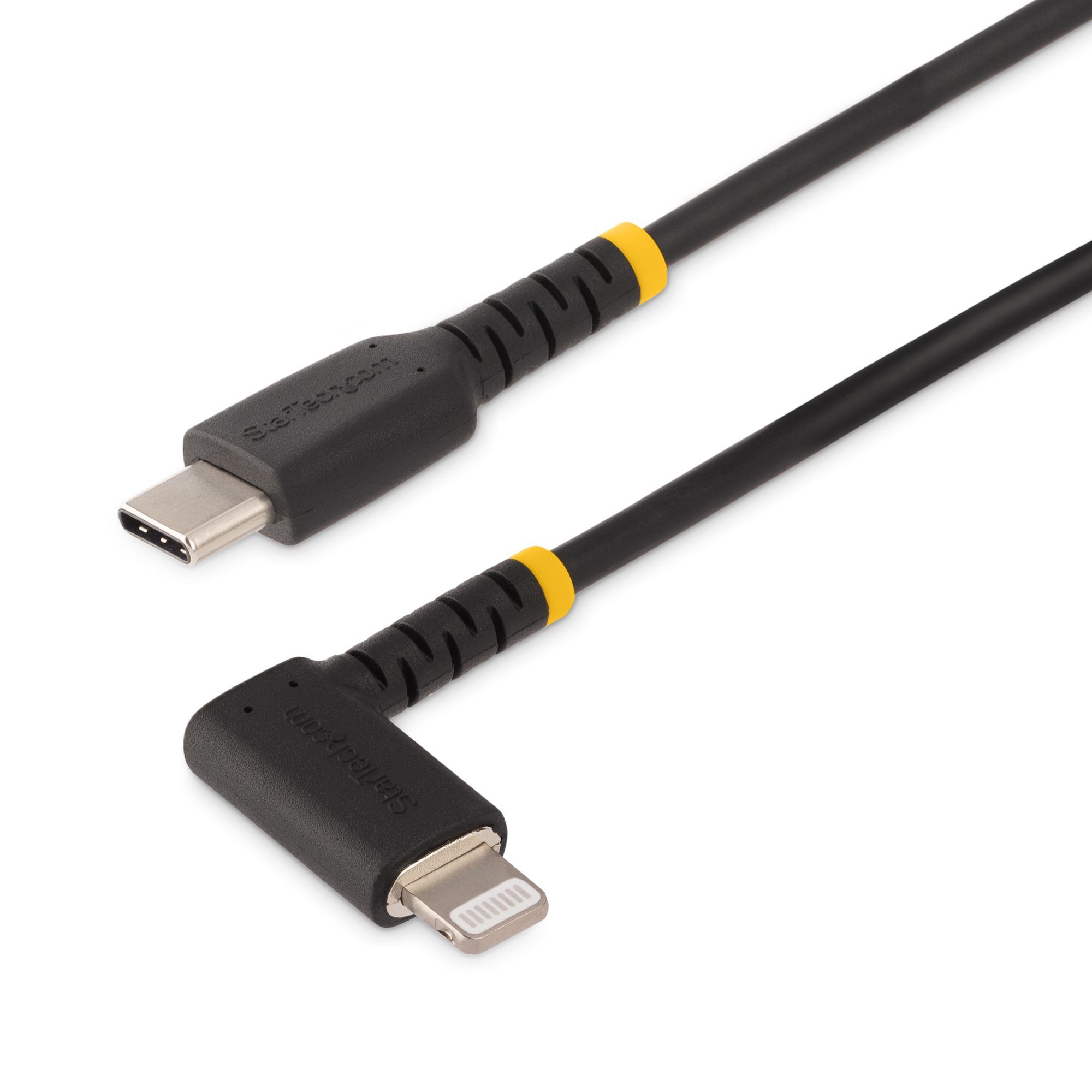 StarTech.com 2m USB-C to Lightning Cable - Black - Right Angle - Apple MFi Certified