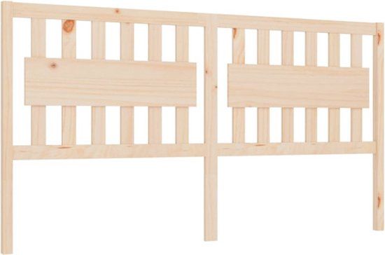 vidaXL Hoofdbord massief grenenhout 125,5x4x100 cm