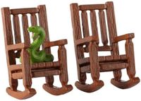 Lemax Spooky Town - Scary Rocking Chair - Set van 2