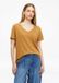 s.Oliver Linnen gemengd T-shirt met V-hals goudgeel