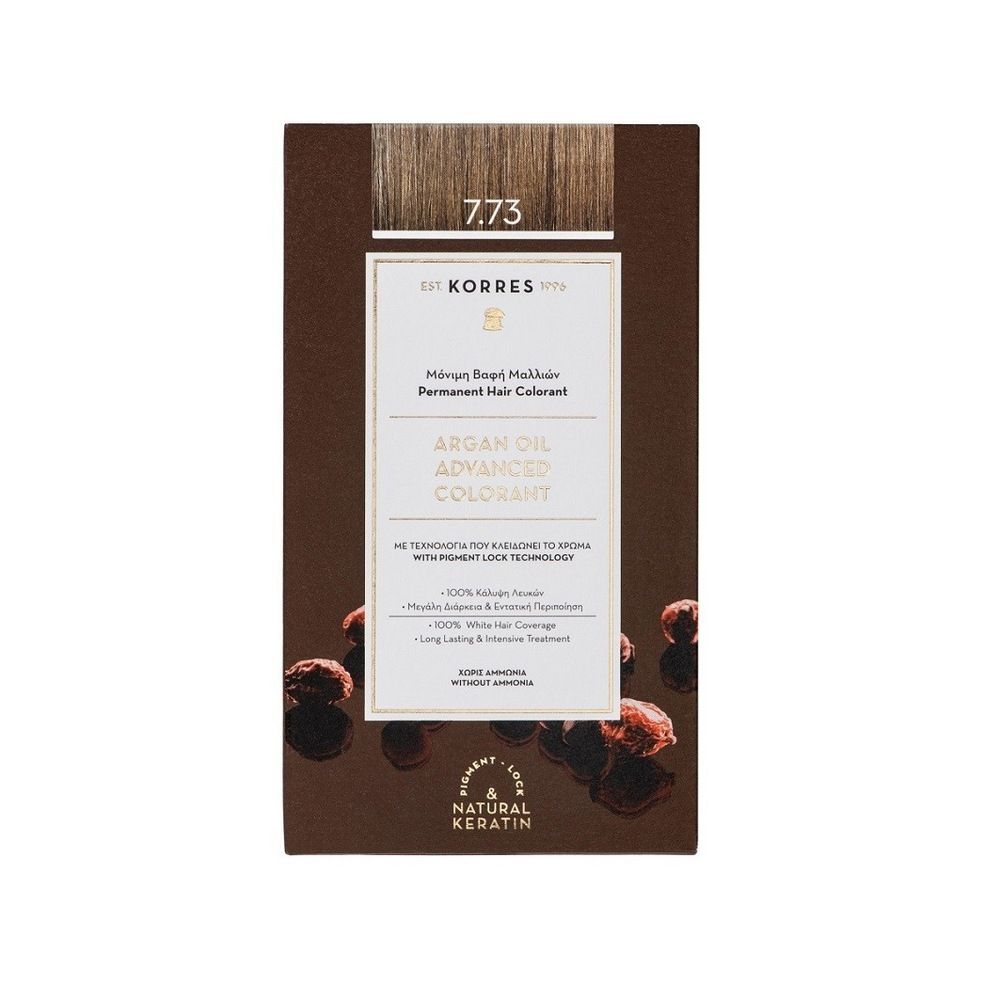 KORRES ARGAN OIL Haarcoloration Golden Moca 7.73 - 145 ml