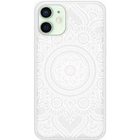 Apple iPhone 12 Mandala blanc Verstevigd hoesje met sublimatie bedrukking