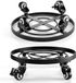 IDZO 2Pack 14 inch Upgraded Plant Caddy met wielen Heavy Duty, Steel Plant Doolly, Heavy Duty Plant Stand met afsluitbare wielen - Vervoeren van zware huishoudelijke artikelen - Zwart