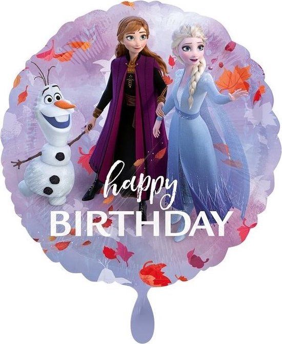 Standaard Amscan Folieballon Frozen II Junior 50 cm Paars
