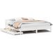 DESIGN IN Bois Massif de Pin Lit Double Lit Adulte Cadre de Lit Sans Matelas Blanc 200x200 Cm