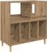 vidaXL Platenspelerstandaard Artisanaal eiken 82 x 39,5 x 82,5 cm