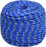 vidaXL Multifunctioneel touw 6 mm 25 m Blauw PP 240 kg Max. belasting