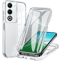 Oppo Coque pour Oppo A5 4G / 5G - housse etui silicone gel 360 integrale + verre trempe - TRANSPARENT