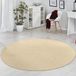 Hanse Home Modern effen vloerkleed rond Fancy - beige 133 cm rond