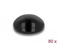 Delock Rubber feet round self-adhesive 6 x 2 mm 80 pieces black