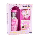 Girabrilla Drinkfles tweed set, 1 verpakking met agenda, hartvormige hanger en eco-fles