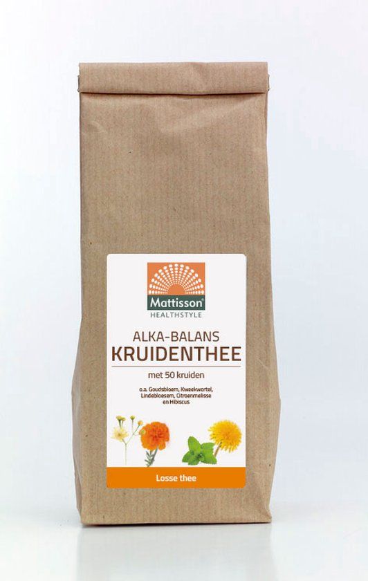 Mattisson AlkaBalans Zuur Base Kruidenthee - 100g - Mix van 50 Biologische Kruiden