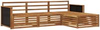 vidaXL - Buiten - bank - set - 4 - st - Naturel - Massief - Acacia - Hout
