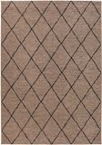 Vivaraise Tapis Allan à Carreaux Polypropylène Naturel Marron