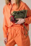 Sissy-Boy - Groene bag charm met klavertjes