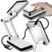 Lampe de bureau LED pliable et portable, idéale pour l'école, le dessin, avec batterie, blanc
