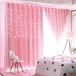 Unistar 2 panelen sterren verduisterende gordijnen voor slaapkamer meisjes kinderen baby raamdecoratie dubbellaags ster uitgesneden esthetische woonkamer decor muur huisgordijn, B 132 x 160 cm, roze