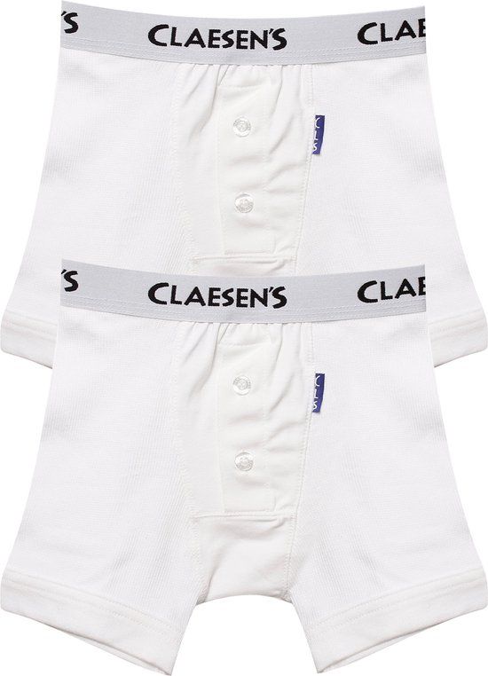 Claesen's Jongens Boxershorts 2-Pack Wit Rib