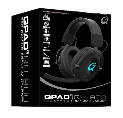 QPAD QH900 draadloze gaming headset stereo draadloze esports-hoofdtelefoon, zwart