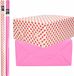 Shoppartners Bv 4x Rouleaux papier kraft cadeau/emballage cœur rouge 200 x 70 cm - rose papier cadeau/emballage