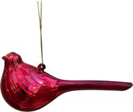 Uniplant Kerstbal vogel rood 5x15 cm
