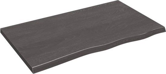 VidaXL Tafelblad Eikenhout Donkerbruin 100x60x2 cm