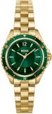 BOSS HB1502849 SAGE AQUA 30mm Montre Femme Analogique Quartz Acier Doré Vert