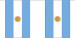 Merkloos / Sans marque Argentinie Vlaggetjes vlaggenlijn slinger - 2x - 300 cm - polyester - binnen/buiten