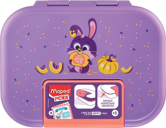 Maped Office Maped Miniz Lunchbox Ecozen 900ml Konijn Paars