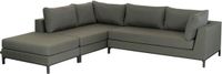 WOOOD Sicilië Loungeset Tuin – Aluminium – Groen – 60x246x262