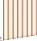 ESTAhome behang strepen rood en beige - 50 x 900 cm - 132412