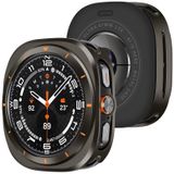 Merkloos Robuuste Metalen Hoes voor Smartwatch 47mm, Graphiet/Oranje