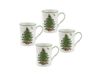 Spode Christmas Tree Tasse 34 cl, Set de 4, Blanc/Vert/Rouge