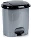 Orion Poubelle à pédale Plastique Gris 5,5 l