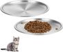 Unyqoos Ibenzoa® Twee Roestvrij Stalen Kattenbakken met Snorvriendelijk Design, 17 cm Diameter