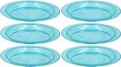 Edco Eindhoven Bv 6x Blauw assiettes en plastique 20 cm