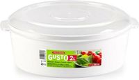 PlasticForte Platters magnetron - 2 liter - wit/transparant - kunststof - BPA vrij