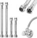 oCreon Flexibele Slang 3-8 - 4 stuks 304 roestvrij stalen flexibele slang - Pantserslang 3-8 inch - Flexibele slang - Wateraansluiting