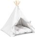vidaXL Dieren teepee met kussen Wit 50 x 50 x 60 cm Polyester