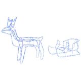 VidaXL Reindeer and sleigh christmas decoration loviisa 240 led's