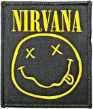 Nirvana Happy Face Patch - Zwart