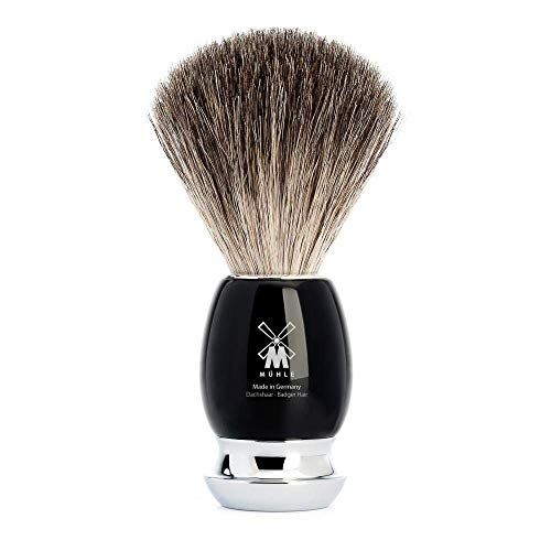 Mühle Brocha de Afeitar Tejón Gris M Negro Serie Vivo