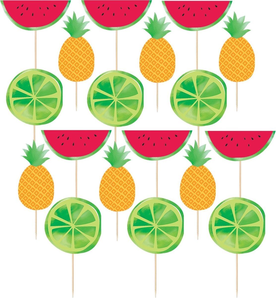 - Hawaii Cocktailprikkers Fruit 8cm 24st