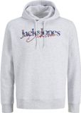JACK&JONES JJTOM SWEAT HOOD SN Heren Sweater XL Wit Melange