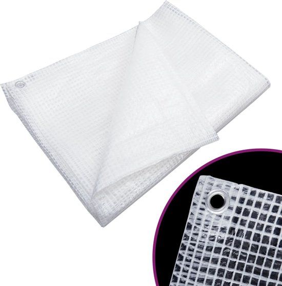 vidaXL Dekzeil Leno 140 g/m² 8x12 m Wit