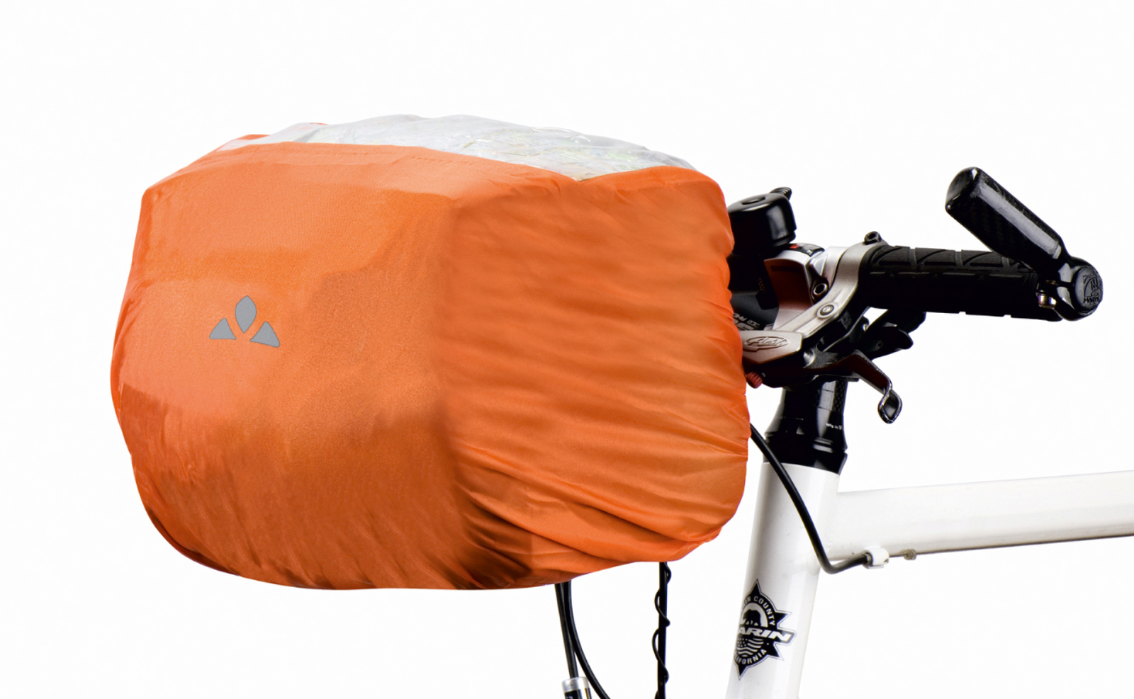 Vaude Raincover for handle bar bag. orange